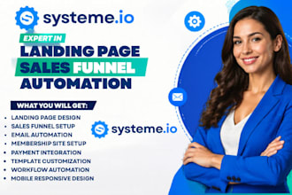 do systeme io sales funnel setup email automation membership site landing page