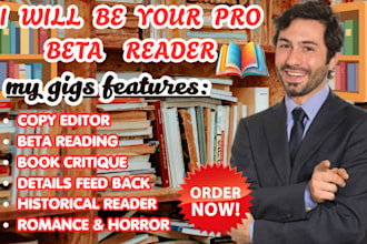 beta read your historical book, romance, fantasy and triller, beta reading