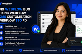 fix webflow bug fixing webflow cms customization webflow SEO fix