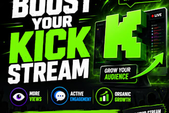 promote your kick stream to grow real viewers and engagement