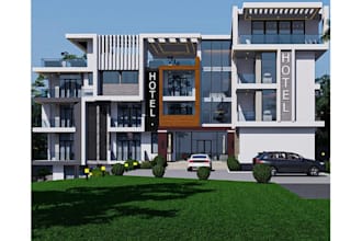 photorealistic 3d interior design hotel  restaurant office cafe store rendering