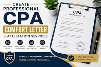 create professional CPA comfort letter and attestation services