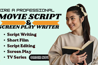 ghostwrite cinematic movie script writing feature film script editing tv script