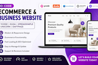 design ycode spreadsimple unicorn duda   daftpage ecommerce business website