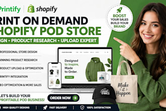 printify shopify pod store design print on demand product research upload expert