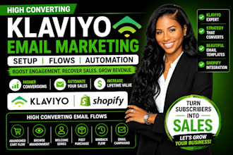 setup klaviyo email marketing, klaviyo email flows and campaigns
