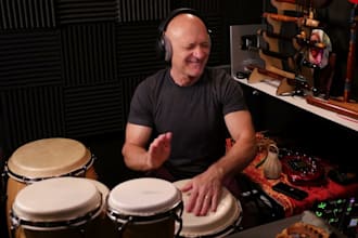record congas, cajon, djembe, bongos, shakers, and drum percussion for you