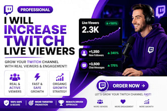 increase twitch live viewers with twitch channel promotion