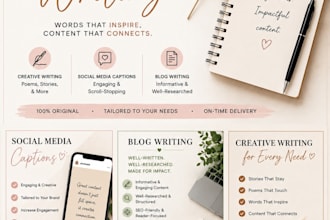 write engaging social media captions and creative content