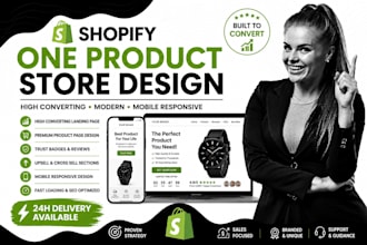 build shopify one product store for beauty, nail, spa, hair extension website