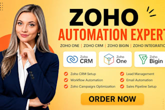 setup  zoho CRM zoho bigin, zoho campaign, zoho automations zoho integration