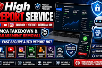 high report facebook,youtube, ig banning dmca takedown harrasing,auto report bot