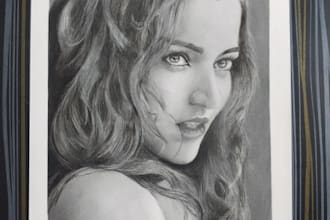 create charcoal graphite portrait from your photo