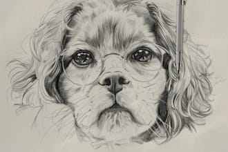 draw detailed pencil sketch illustration