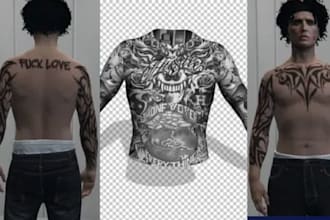 customized fivem peds clothing kuttes chains fivem custom peds fivem tattoo