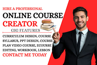 create white label online course content, ecourse slides, and video course ppts