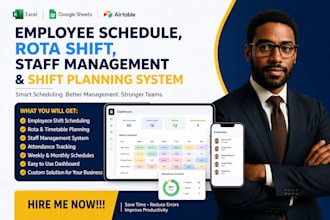 create employee schedule, rota shift, staff management and shift planning system