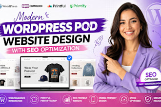 design a modern wordpress pod website with SEO optimization