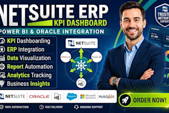 build netsuite erp kpi dashboard oracle integration power bi data visualization