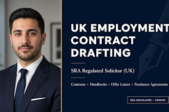 draft a UK employment contract business contract your sra regulated UK solicitor