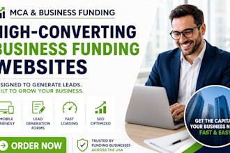 design mca website business loan website business funding website business leads