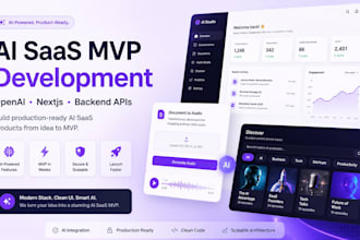 build an ai saas mvp with openai nextjs and backend apis