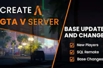 create full dayz server, redm server, fivem kuttes, gta5 fivem ped,fivem script