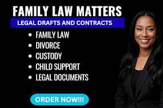be your legal family lawyer and assist you in family law
