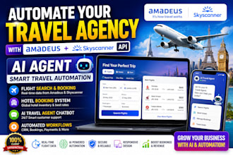 automate your travel agency with amadeus skyscanner API and ai agent