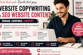 provide website copywriting and SEO website content
