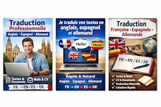 traduire vos textes en anglais, espagnol et allemand