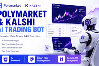 build advanced ai kalshi trading bot, polymarket bot, telegram bot, kalshi