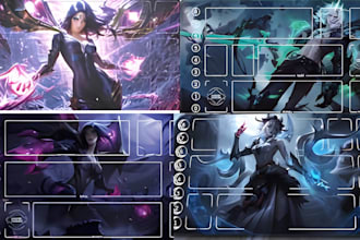 design custom playmat for pokemon tcg mtg yugioh digimon fantasy animes mat art