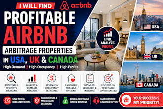 find airbnb arbitrage property in US, UK and canada
