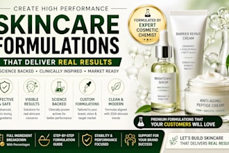 create custom organic skincare and cosmetic formulations