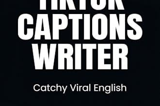 write catchy tiktok captions in english