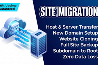transfer or migrate wordpress website to new hosting or domain within 24h