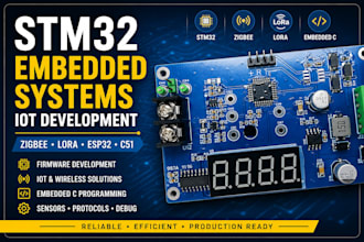 develop stm32 embedded firmware for iot microcontroller projects