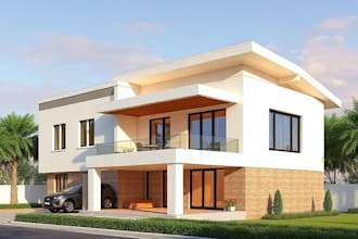design exterior render 3d architecture rendering of house, warehouse, commercial