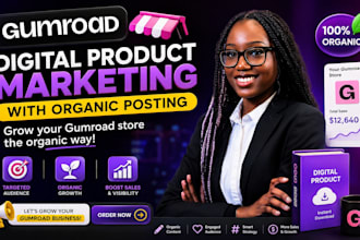 promote gumroad products gumroad digital product marketing with organic posting