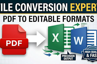 convert pdf to excel or word and data scraping