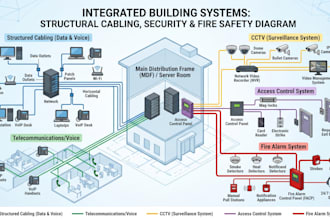 design structural cable, cctv, access control, voice, data and fire alarm system
