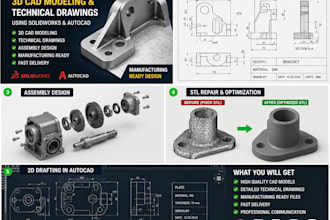 do 3d cad modeling in solidworks for manufacturing