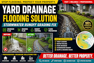 yard drainage flooding solution stormwater runoff grading fix