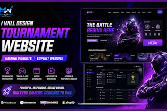 design tournament website gaming website esport website