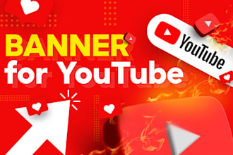 design a professional banner for your youtube channel