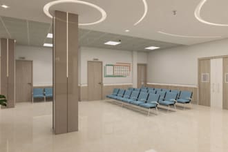 create 3d clinic, hospital and healthcare facility design