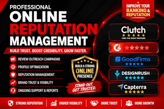 manage online reputation on g2, clutch, goodfirms and capterra