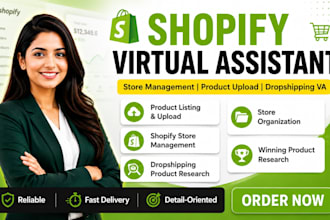be your shopify virtual assistant, shopify store manager shopify VA cro audit