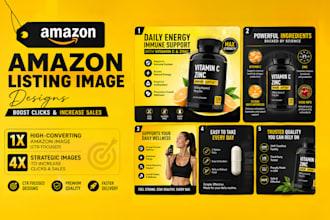 do amazon listing images design, product listing images, and amazon infographics